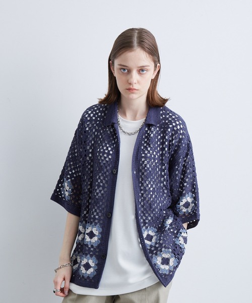 JUNRED(ジュンレッド)の「クロシェシャツ(シャツ/ブラウス・メンズ・ブラック/グリーン/ブルー系その他4・S/M/L)」の17枚目の写真