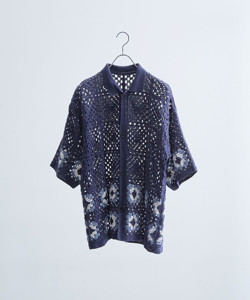 JUNRED(ジュンレッド)の「クロシェシャツ(シャツ/ブラウス・メンズ・ブラック/グリーン/ブルー系その他4・S/M/L)」の19枚目の写真