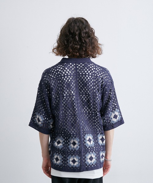 JUNRED(ジュンレッド)の「クロシェシャツ(シャツ/ブラウス・メンズ・ブラック/グリーン/ブルー系その他4・S/M/L)」の22枚目の写真