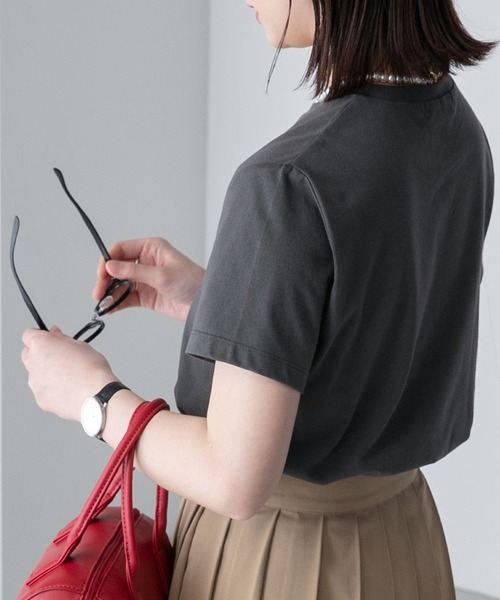 BONLECILL（ボンルシール）の「フレンチネームロゴプリント 半袖Tシャツ（Tシャツ/カットソー・レディース・レッド/オートミール/チャコールグレー/オフホワイト・FREE）」の14枚目の写真