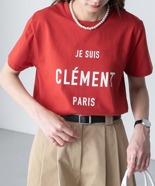 BONLECILL（ボンルシール）の「フレンチネームロゴプリント 半袖Tシャツ（Tシャツ/カットソー・レディース・レッド/オートミール/チャコールグレー/オフホワイト・FREE）」の16枚目の写真