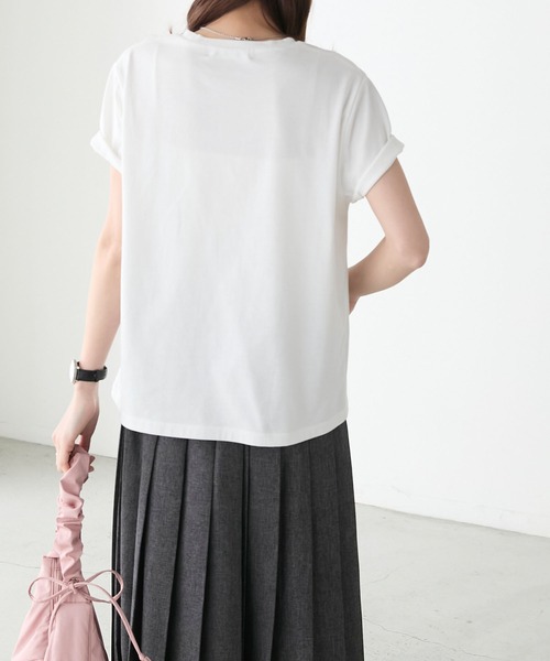 BONLECILL（ボンルシール）の「フレンチネームロゴプリント 半袖Tシャツ（Tシャツ/カットソー・レディース・レッド/オートミール/チャコールグレー/オフホワイト・FREE）」の8枚目の写真