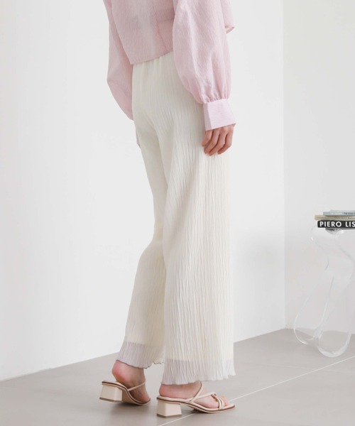 archives(アルシーヴ)の「シフォンプリーツストレートパンツ(その他パンツ・レディース・グリーン/アイボリー/ピンク/ブラック・MEDIUM)」の21枚目の写真