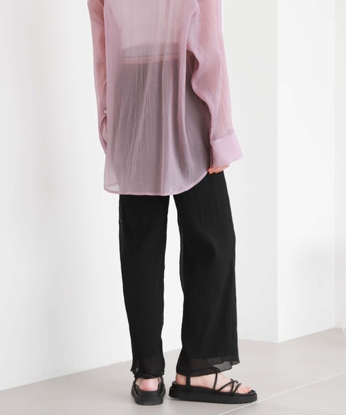archives(アルシーヴ)の「シフォンプリーツストレートパンツ(その他パンツ・レディース・グリーン/アイボリー/ピンク/ブラック・MEDIUM)」の8枚目の写真