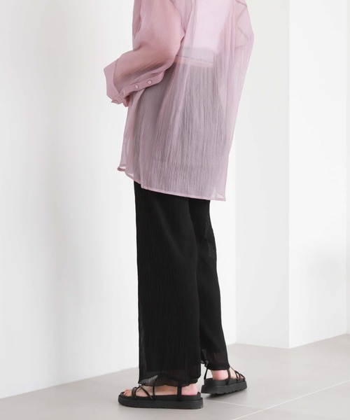 archives(アルシーヴ)の「シフォンプリーツストレートパンツ(その他パンツ・レディース・グリーン/アイボリー/ピンク/ブラック・MEDIUM)」の13枚目の写真