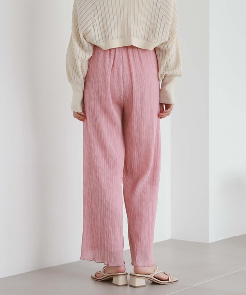 archives(アルシーヴ)の「シフォンプリーツストレートパンツ(その他パンツ・レディース・グリーン/アイボリー/ピンク/ブラック・MEDIUM)」の12枚目の写真