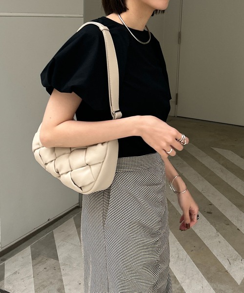 CAPRICIEUX LE'MAGE（カプリシューレマージュ）の「バルーンTシャツ（Tシャツ/カットソー・レディース・ホワイト/ブラック/グレー・FREE）」の7枚目の写真