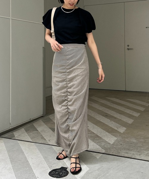 CAPRICIEUX LE'MAGE（カプリシューレマージュ）の「バルーンTシャツ（Tシャツ/カットソー・レディース・ホワイト/ブラック/グレー・FREE）」の8枚目の写真