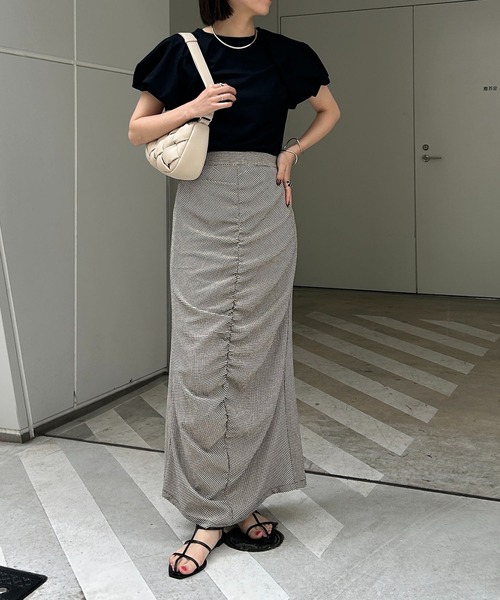 CAPRICIEUX LE'MAGE（カプリシューレマージュ）の「バルーンTシャツ（Tシャツ/カットソー・レディース・ホワイト/ブラック/グレー・FREE）」の9枚目の写真