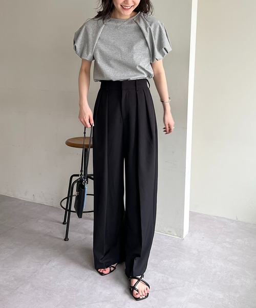 CAPRICIEUX LE'MAGE（カプリシューレマージュ）の「バルーンTシャツ（Tシャツ/カットソー・レディース・ホワイト/ブラック/グレー・FREE）」の16枚目の写真