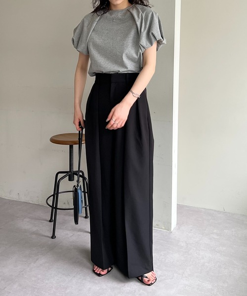 CAPRICIEUX LE'MAGE（カプリシューレマージュ）の「バルーンTシャツ（Tシャツ/カットソー・レディース・ホワイト/ブラック/グレー・FREE）」の17枚目の写真