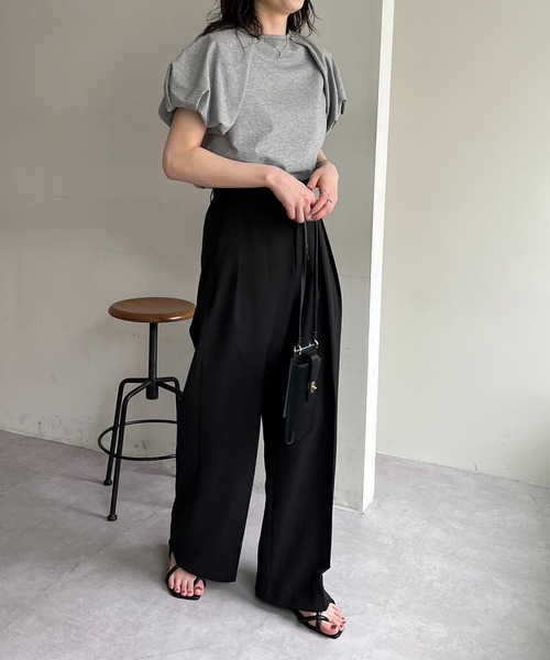 CAPRICIEUX LE'MAGE（カプリシューレマージュ）の「バルーンTシャツ（Tシャツ/カットソー・レディース・ホワイト/ブラック/グレー・FREE）」の19枚目の写真