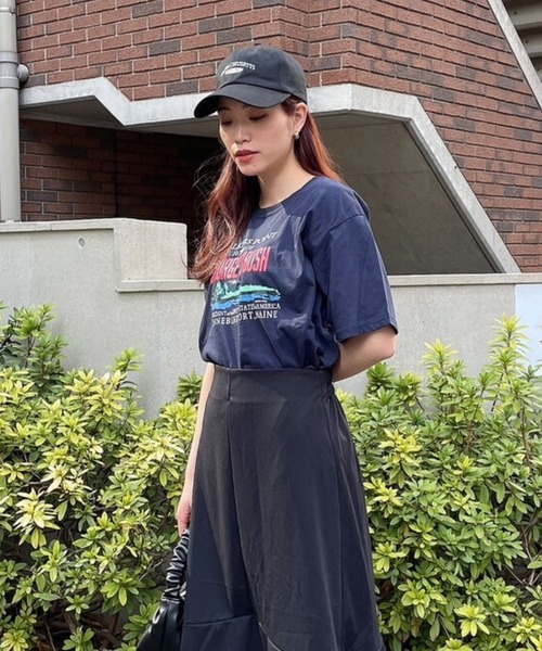 Eglly(エグリー)の「GEORGE W BUSH TSH(Tシャツ/カットソー・レディース・ネイビー/ベージュ/ホワイト・FREE)」の15枚目の写真