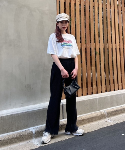 Eglly(エグリー)の「GEORGE W BUSH TSH(Tシャツ/カットソー・レディース・ネイビー/ベージュ/ホワイト・FREE)」の7枚目の写真