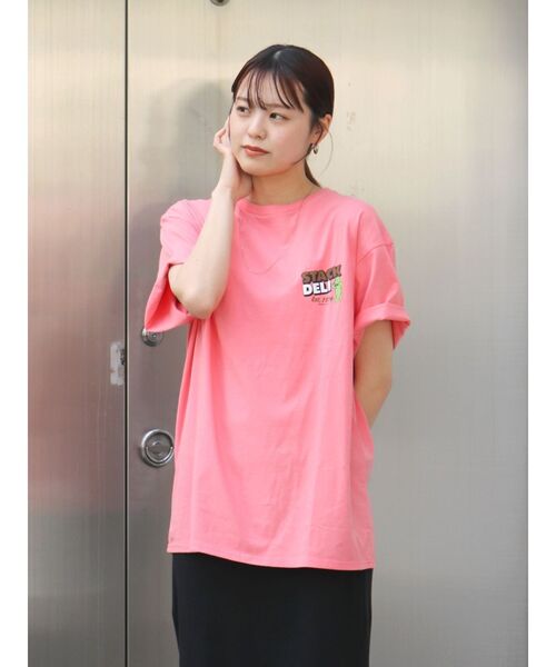 Ungrid（アングリッド）の「カラーロゴベアモチーフTee（Tシャツ/カットソー・レディース・オフホワイト/ピンク/ベージュ/グリーン・FREE）」の4枚目の写真