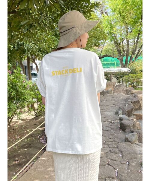 Ungrid（アングリッド）の「カラーロゴベアモチーフTee（Tシャツ/カットソー・レディース・オフホワイト/ピンク/ベージュ/グリーン・FREE）」の9枚目の写真