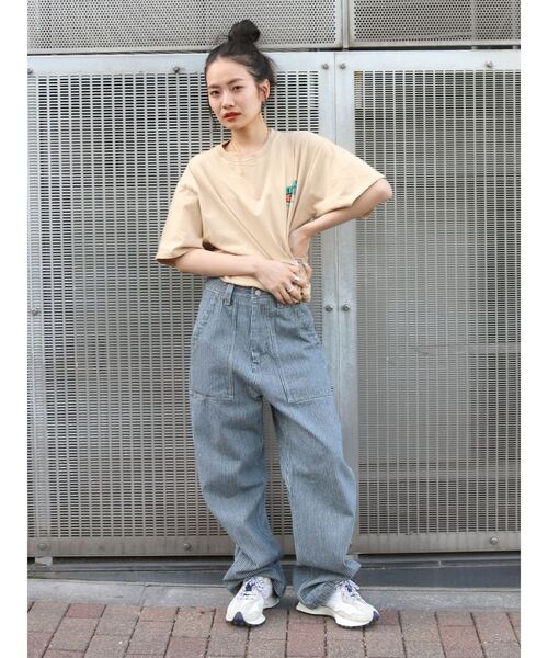 Ungrid（アングリッド）の「カラーロゴベアモチーフTee（Tシャツ/カットソー・レディース・オフホワイト/ピンク/ベージュ/グリーン・FREE）」の11枚目の写真