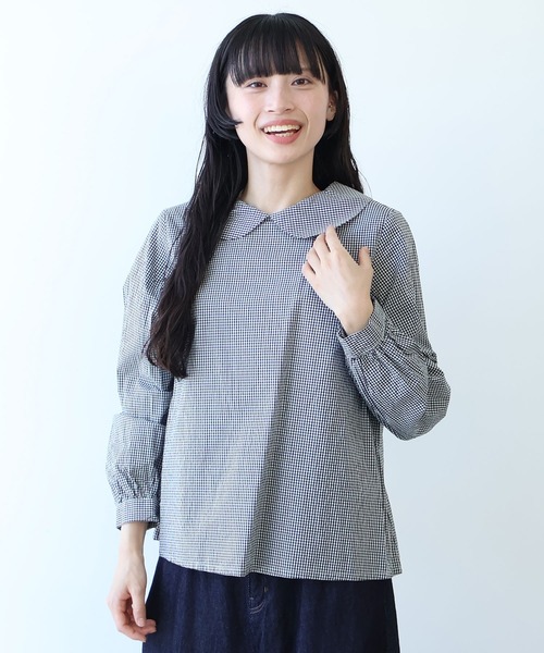 bulle de savon（ビュルデサボン）の「△100/2ブロード 丸衿ブラウス（シャツ/ブラウス・レディース・その他/ホワイト・FREE）」の12枚目の写真