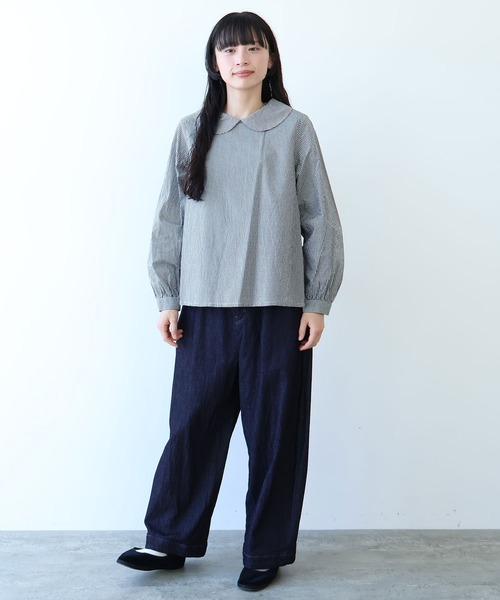 bulle de savon（ビュルデサボン）の「△100/2ブロード 丸衿ブラウス（シャツ/ブラウス・レディース・その他/ホワイト・FREE）」の17枚目の写真