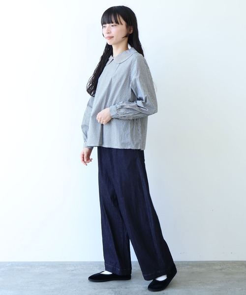 bulle de savon（ビュルデサボン）の「△100/2ブロード 丸衿ブラウス（シャツ/ブラウス・レディース・その他/ホワイト・FREE）」の18枚目の写真