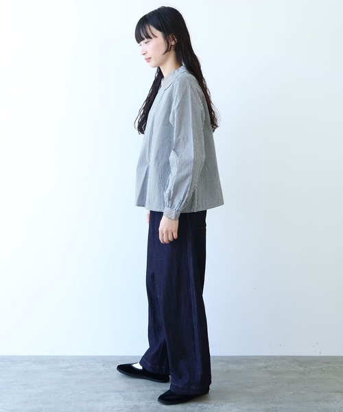 bulle de savon（ビュルデサボン）の「△100/2ブロード 丸衿ブラウス（シャツ/ブラウス・レディース・その他/ホワイト・FREE）」の19枚目の写真