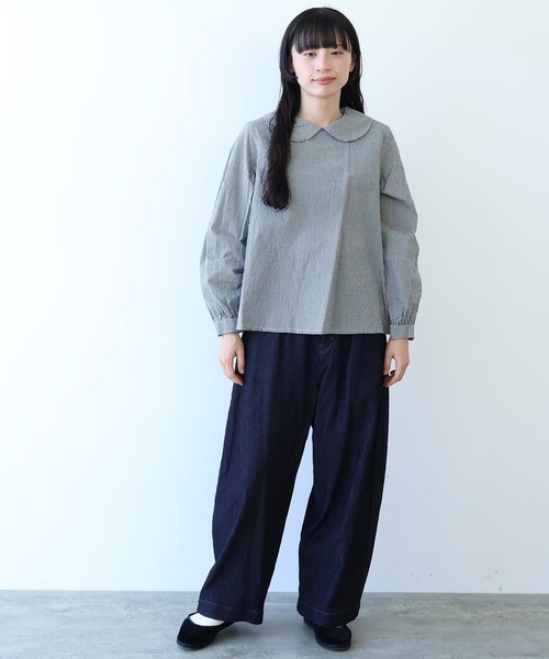 bulle de savon（ビュルデサボン）の「△100/2ブロード 丸衿ブラウス（シャツ/ブラウス・レディース・その他/ホワイト・FREE）」の21枚目の写真