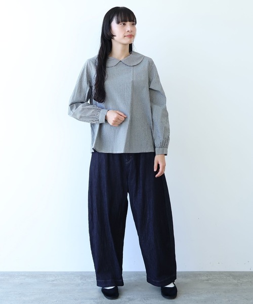 bulle de savon（ビュルデサボン）の「△100/2ブロード 丸衿ブラウス（シャツ/ブラウス・レディース・その他/ホワイト・FREE）」の22枚目の写真