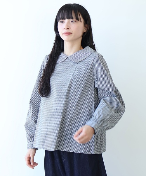 bulle de savon（ビュルデサボン）の「△100/2ブロード 丸衿ブラウス（シャツ/ブラウス・レディース・その他/ホワイト・FREE）」の15枚目の写真