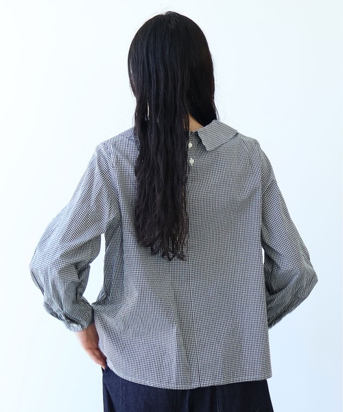 bulle de savon（ビュルデサボン）の「△100/2ブロード 丸衿ブラウス（シャツ/ブラウス・レディース・その他/ホワイト・FREE）」の14枚目の写真