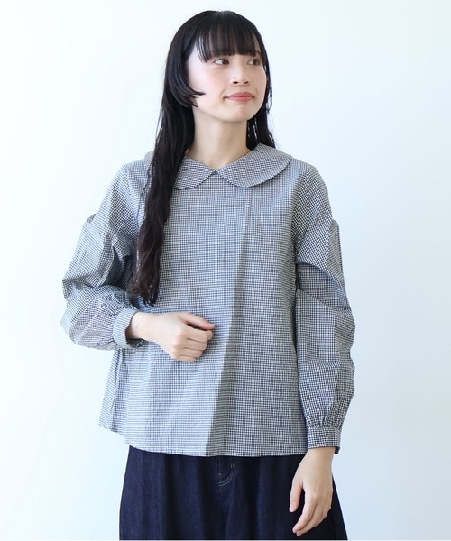 bulle de savon（ビュルデサボン）の「△100/2ブロード 丸衿ブラウス（シャツ/ブラウス・レディース・その他/ホワイト・FREE）」の16枚目の写真