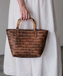 Riberry | ウッドハンドルカゴバッグ(かごバッグ)