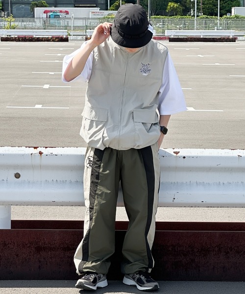 kutir（クティール）の「刺繍入り配色ナイロンワイドパンツ（その他パンツ・メンズ・カーキ/ブラック・SMALL/MEDIUM/LARGE）」の22枚目の写真