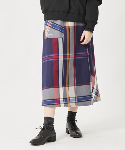 【セール】PLAID WRAP SKIRT（スカート）｜MILKFED.（ミルクフェド）