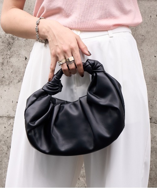 Ada.(エイダ)の「ワンハンドルマンドゥバッグ(ハンドバッグ・レディース・イエロー/アイボリー/グリーン/ブラック・FREE)」の3枚目の写真