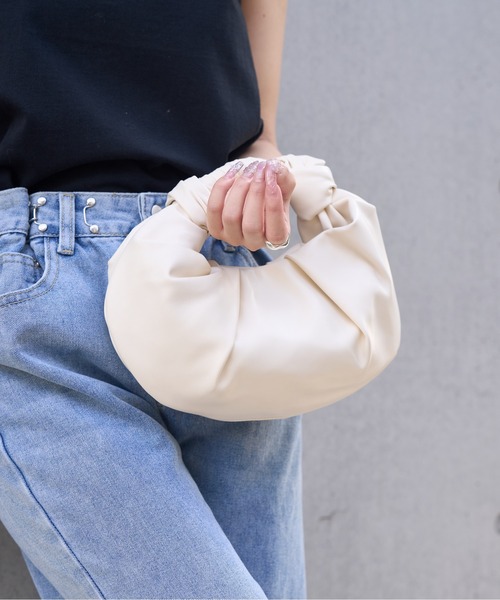 Ada.(エイダ)の「ワンハンドルマンドゥバッグ(ハンドバッグ・レディース・イエロー/アイボリー/グリーン/ブラック・FREE)」の5枚目の写真