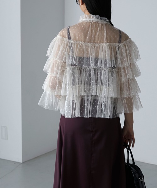 リボンボンネ　中 BONLECILL noir ブラウス シャツ 「BONLECILL noir」ラメ