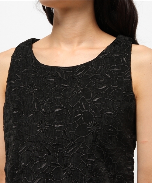 OUTLET（アウトレット）の「【Delyle noir】フラワーオーガンジー刺繍ショート（シャツ/ブラウス・レディース・ブラック・FREE）」の5枚目の写真