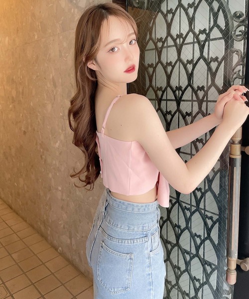 Rmine（アールマイン）の「ビッグリボンキャミ（キャミソール・レディース・ホワイト/ブラック/ピンク・FREE）」の11枚目の写真