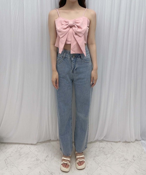 Rmine（アールマイン）の「ビッグリボンキャミ（キャミソール・レディース・ホワイト/ブラック/ピンク・FREE）」の12枚目の写真