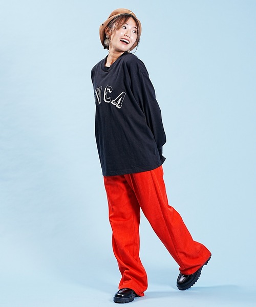 RVCA(ルーカ)の「RVCA/ルーカ 長袖Tシャツ 前面プリント ドロップショルダー 薄手 BD044-070(Tシャツ/カットソー・レディース・ホワイト/ブラック・M/S)」の16枚目の写真