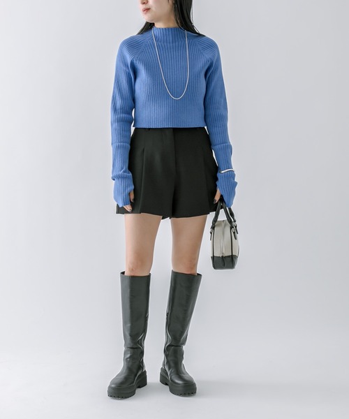 mline（エムライン）の「[mline] ワンタックショートパンツ（その他パンツ・レディース・アイボリー/ブラック/チャコールグレー/ホワイト・1/2）」の22枚目の写真