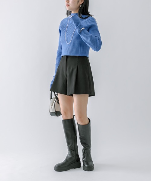 mline（エムライン）の「[mline] ワンタックショートパンツ（その他パンツ・レディース・アイボリー/ブラック/チャコールグレー/ホワイト・1/2）」の21枚目の写真