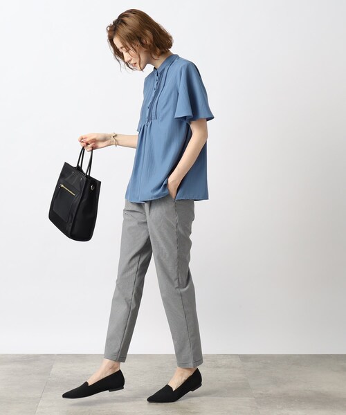 grove（グローブ）の「◆可憐でレトロかわいいピンタックブラウス（シャツ/ブラウス・レディース・オレンジ/ブルー/アイボリー/サンドベージュ/ブラック・02/03/01/05/04）」の16枚目の写真