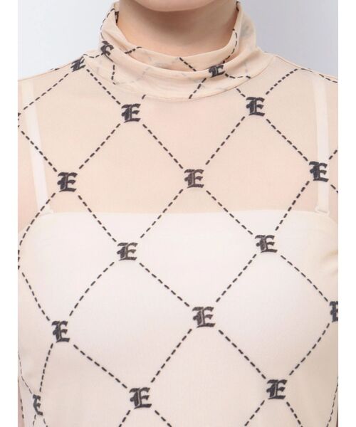 EMODA(エモダ)の「ハイネックストレッチトップ(Tシャツ/カットソー・レディース・ブラック/ベージュ・FREE)」の17枚目の写真