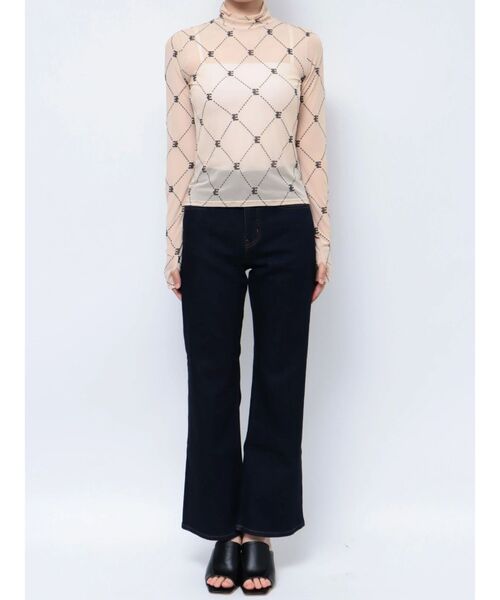 EMODA(エモダ)の「ハイネックストレッチトップ(Tシャツ/カットソー・レディース・ブラック/ベージュ・FREE)」の20枚目の写真