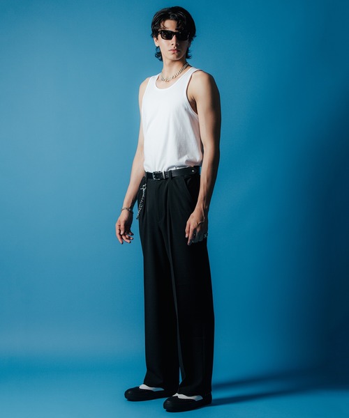 CRIMIE(クライミー)の「TANK TOP 2P + 1P SERVICE 3P PACK / 無地 タンクトップ 2P + 1P サービス 3P パック(Tシャツ/カットソー・メンズ・ホワイト/ブラック/オートミール/ダークグレー/カーキ/ホワイト×ブラック・S/M/L/XL/XXL)」の11枚目の写真