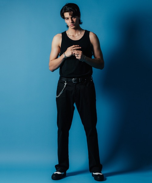 CRIMIE(クライミー)の「TANK TOP 2P + 1P SERVICE 3P PACK / 無地 タンクトップ 2P + 1P サービス 3P パック(Tシャツ/カットソー・メンズ・ホワイト/ブラック/オートミール/ダークグレー/カーキ/ホワイト×ブラック・S/M/L/XL/XXL)」の14枚目の写真