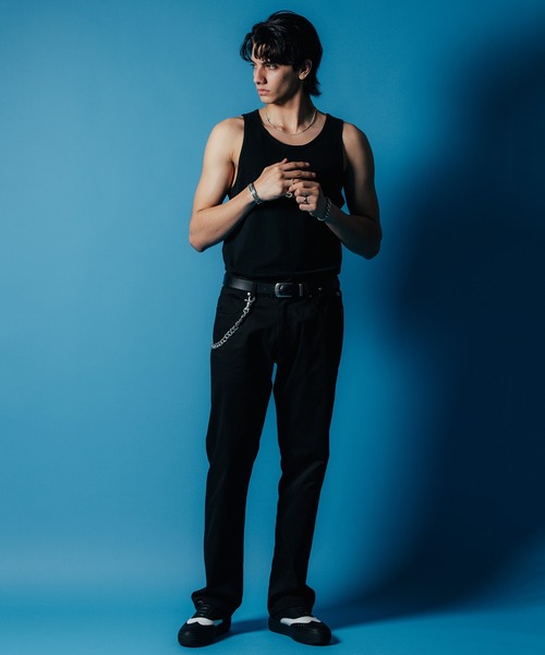 CRIMIE(クライミー)の「TANK TOP 2P + 1P SERVICE 3P PACK / 無地 タンクトップ 2P + 1P サービス 3P パック(Tシャツ/カットソー・メンズ・ホワイト/ブラック/オートミール/ダークグレー/カーキ/ホワイト×ブラック・S/M/L/XL/XXL)」の15枚目の写真