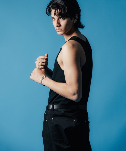 CRIMIE(クライミー)の「TANK TOP 2P + 1P SERVICE 3P PACK / 無地 タンクトップ 2P + 1P サービス 3P パック(Tシャツ/カットソー・メンズ・ホワイト/ブラック/オートミール/ダークグレー/カーキ/ホワイト×ブラック・S/M/L/XL/XXL)」の17枚目の写真