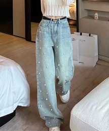パールデニムワイドパンツ